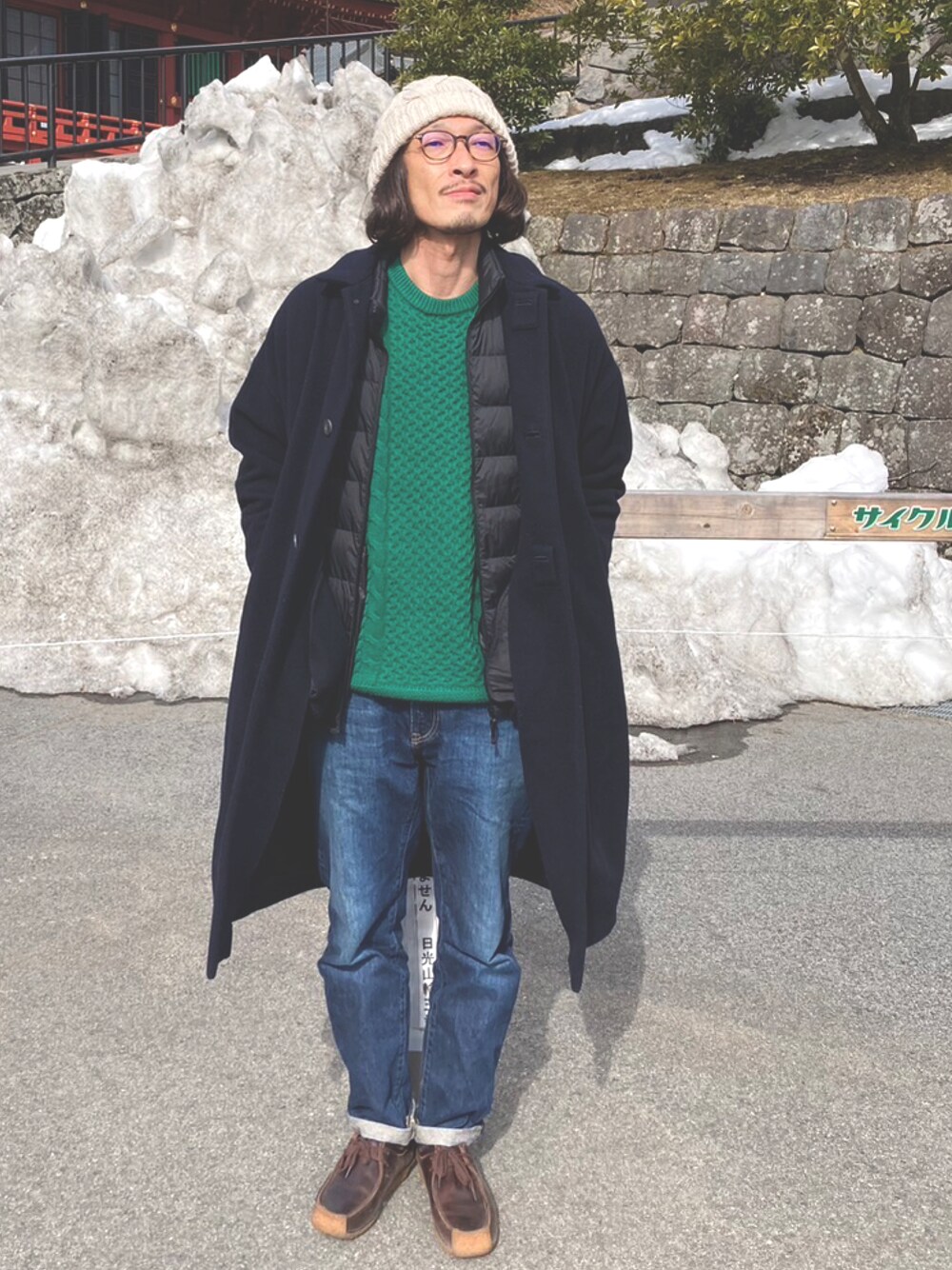 Dulcamaraのチェスターコートを使った人気ファッションコーディネート