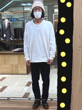 「CAMBIO（カンビオ）のアイテム（Tシャツ/カットソー）」を使った、だんちょーさん（メンズ・175cm）の秋コーディネート