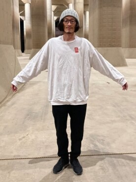 「remer（リメール）のアイテム（スウェット）」を使った、だんちょーさん（メンズ・175cm）の秋コーディネート