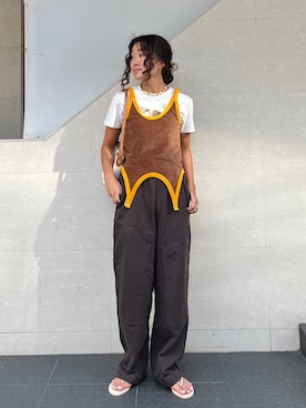 「SHIPS（シップス）のアイテム」を使った、榎本さん（レディース・156cm）の夏コーディネート