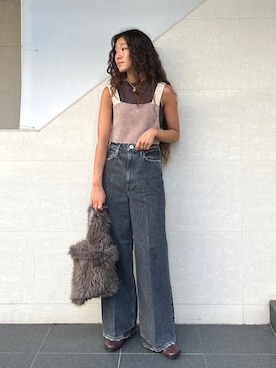 「アイテム（その他トップス）」を使った、榎本さん（レディース・156cm）の秋コーディネート