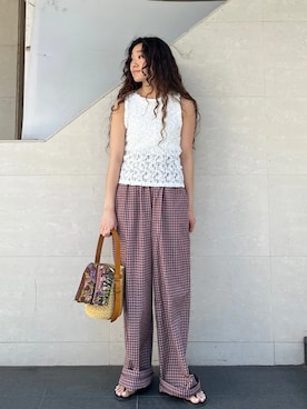 榎本さん(レディース・156cm)の夏コーディネート
