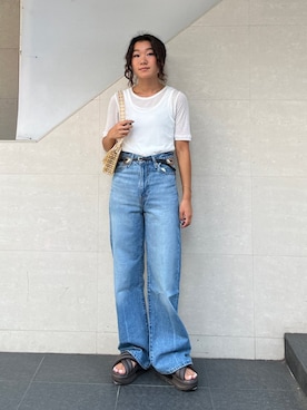 「SHIPS（シップス）のアイテム」を使った、榎本さん（レディース・156cm）の夏コーディネート