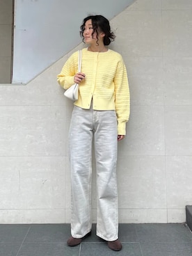 「ADD CULUMN（アドカラム）のアイテム」を使った、榎本さん（レディース・156cm）の春コーディネート