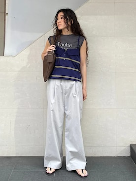 榎本さん(レディース・156cm)の夏コーディネート
