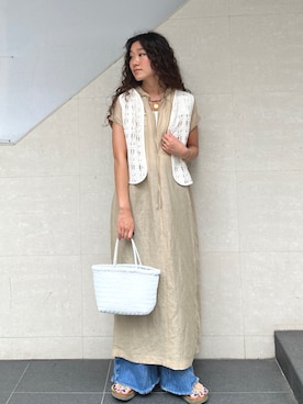 榎本さん(レディース・156cm)の夏コーディネート