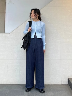 「SHIPS（シップス）のアイテム（トップス）」を使った、榎本さん（レディース・156cm）の春コーディネート