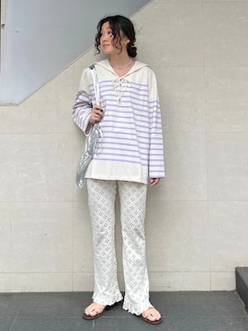 榎本さん(レディース・156cm)の夏コーディネート