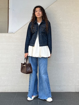 「SHIPS」｜「アイテム（その他トップス）」を使った、榎本さん（レディース・156cm）の秋コーディネート