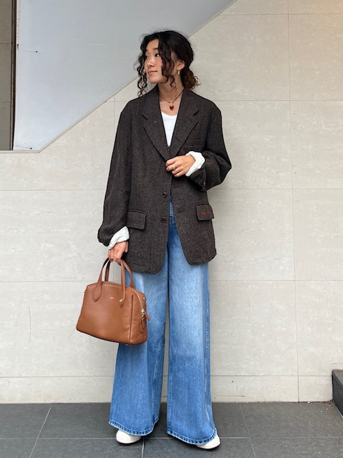 プラージュ 日本製 JANE SMITH 別注 デニムジャケット ノーカラー O