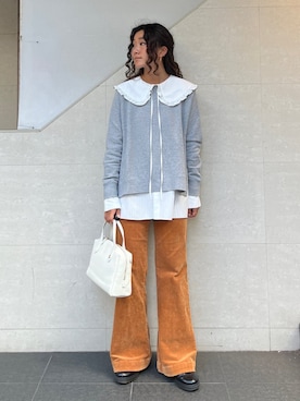 「ブラウスコーデ」｜榎本さん（レディース・156cm）の秋コーディネート