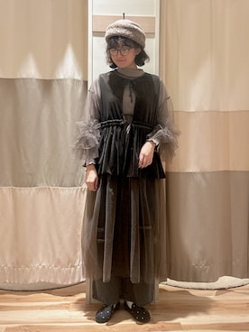 「アイテム（ワンピース/ドレス）」を使った、スゲタさん（レディース・163cm・20代）の秋コーディネート