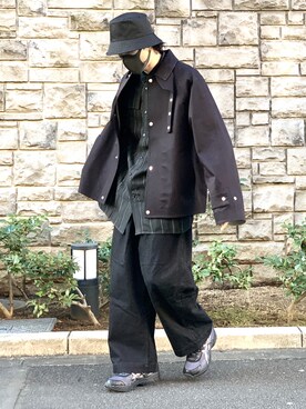 「KIKO KOSTADINOV（キコ コスタディノフ）のアイテム（スニーカー）」を使った、Dr SAKUさん（メンズ・175cm）の冬コーディネート
