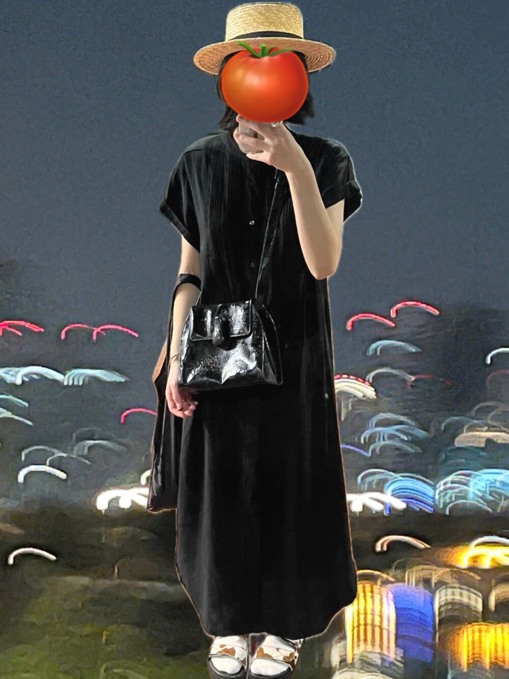 「PELLICO SUNNYのPELLICO SUNNY/ダブルベルトフラットサンダル ポニー（サンダル、その他）」を使った、t_iamoさん（レディース・163cm）の夏コーディネートの1枚目の写真