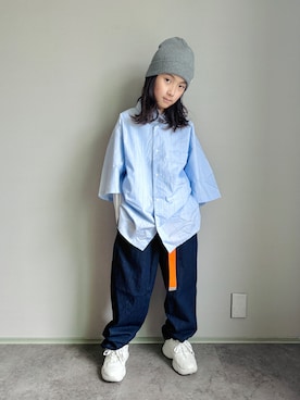 「アイテム（シャツ/ブラウス）」を使った、oh-chanさん（キッズ・135cm）の秋コーディネート
