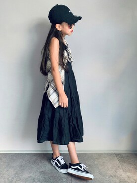 「X-girl（エックスガール）のアイテム」を使った、oh-chanさん（キッズ・110cm）の秋コーディネート