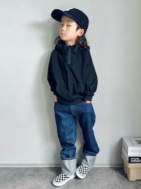 「チョコ色に染まれ」｜「アイテム（その他シューズ）」を使った、oh-chanさん（キッズ・110cm）の冬コーディネート