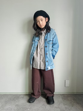 「アイテム（スリッポン）」を使った、oh-chanさん（キッズ・135cm）の秋コーディネート