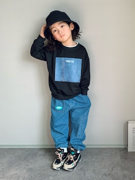 「アイテム（福袋/福箱、オレンジ系）」を使った、oh-chanさん（キッズ・110cm）の春コーディネート
