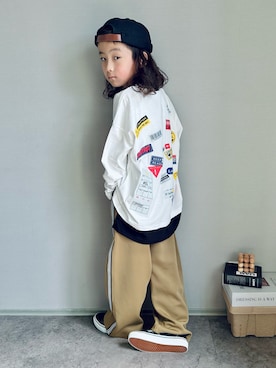 「ZI-ON（ジーオン）のアイテム」を使った、oh-chanさん（キッズ・123cm）の秋コーディネート