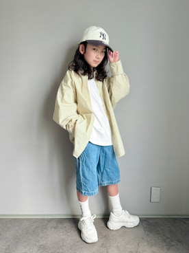 「アイテム（キャップ）」を使った、oh-chanさん（キッズ・135cm）の春コーディネート