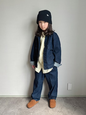 「NEW ERA（ニューエラ）のアイテム（帽子）」を使った、oh-chanさん（キッズ・135cm）の春コーディネート