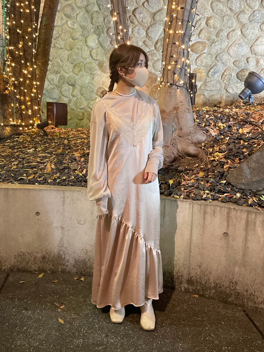 AMERI（アメリ）の「LADY LAYERED CAMI DRESS（ワンピース