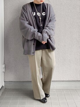 「zucca」｜「アイテム（スウェット）」を使った、ぱ。さん（レディース・150cm）の秋コーディネート