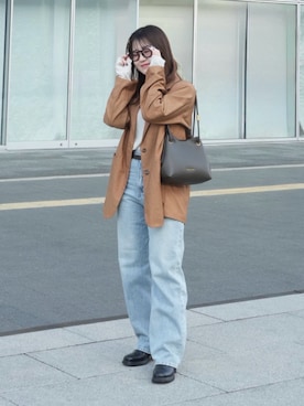 「RAY CASSIN（レイカズン）のアイテム（ジャケット/アウター）」を使った、ぱ。さん（レディース・150cm）の冬コーディネート