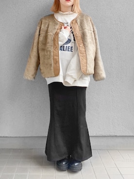 「URBAN RESEARCH Sonny Label（アーバンリサーチサニーレーベル）のアイテム（ブルゾン）」を使った、ぱ。さん（レディース・150cm）の冬コーディネート