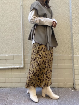 「ITEMS URBANRESEARCH（アイテムズ アーバンリサーチ）のアイテム（その他アウター）」を使った、•ᴥ•  m i mさん（レディース・156cm）の秋コーディネート