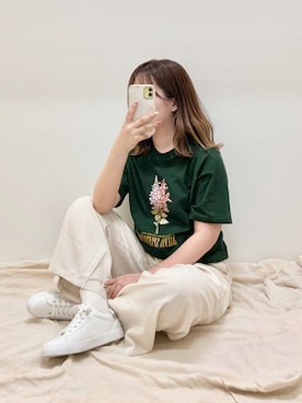 「Adoon plain（アドーンプレーン）のアイテム」を使った、•ᴥ•  m i mさん（レディース・156cm）の夏コーディネート