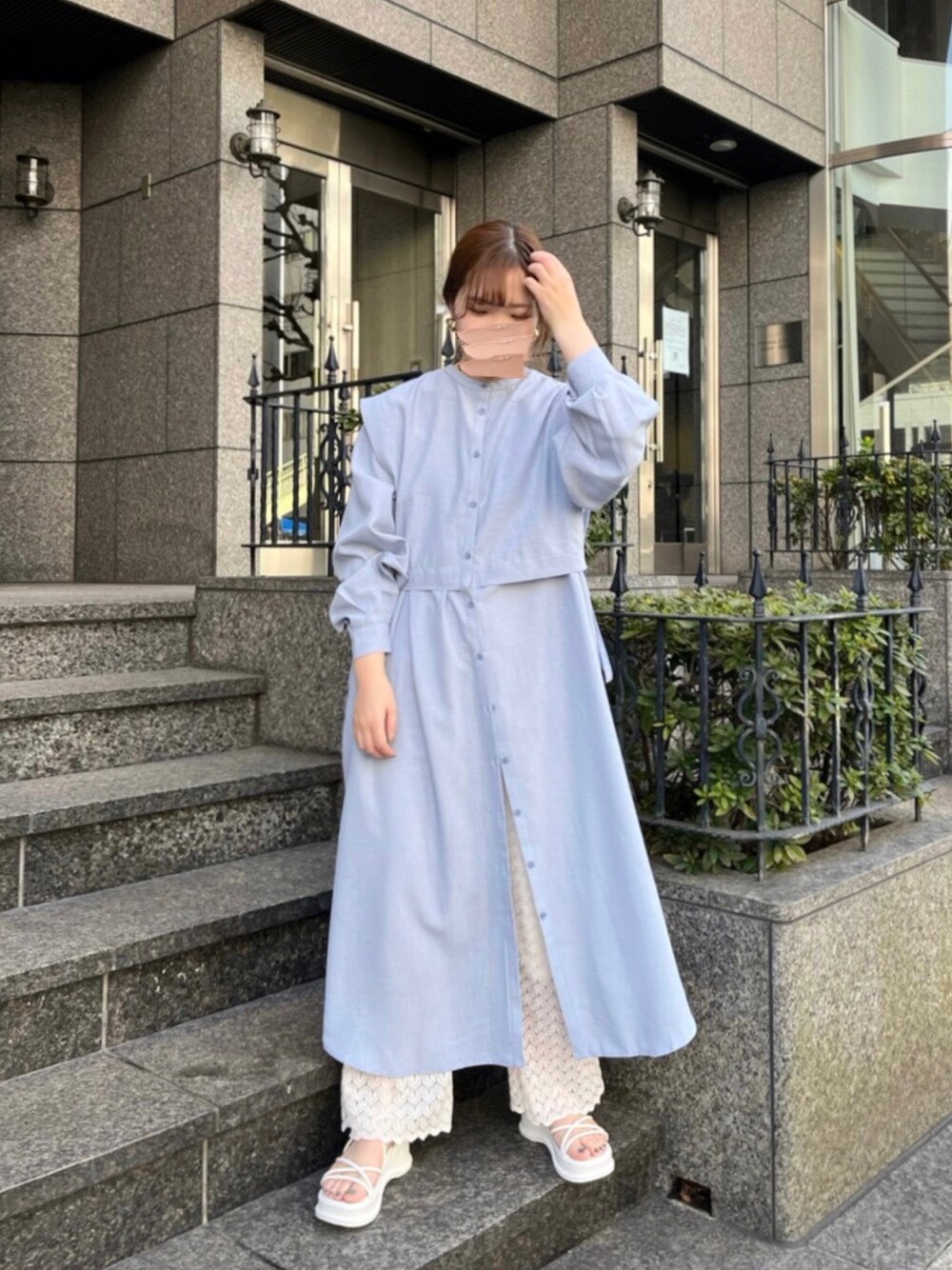 ᴥ• m i m｜sangoのシャツワンピースを使ったコーディネート - WEAR