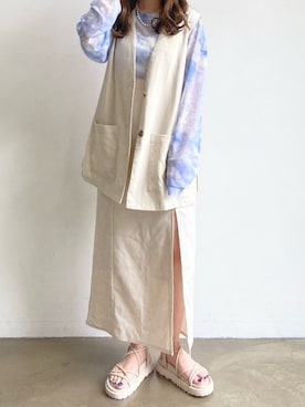 「Diosfront（ディオスフロント）のアイテム」を使った、•ᴥ•  m i mさん（レディース・156cm）の夏コーディネート