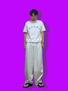「MONKEY TIME（モンキータイム）のアイテム（その他パンツ）」を使った、ライマンさん（メンズ・176cm）の夏コーディネート