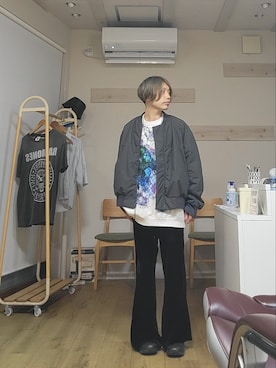 「LAD MUSICIAN（ラッドミュージシャン）のアイテム（スウェット）」を使った、marcoさん（メンズ・161cm）の春コーディネート