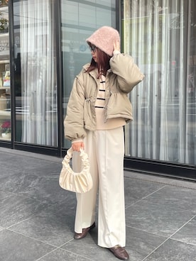 「CLEIO（クレイオ）のアイテム（ジャケット/アウター）」を使った、rkkさん（レディース・161cm）の冬コーディネート