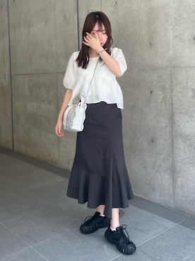 「nomnom（ノムノム）のアイテム」を使った、rkkさん（レディース・162cm）の夏コーディネート