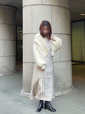 「CLEIO（クレイオ）のアイテム（ワンピース/ドレス）」を使った、rkkさん（レディース・161cm）の冬コーディネート