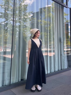 「SMELLY（スメリー）のシャギービーニー（ニットキャップ/ビーニー）」を使った、cocoro‪ ·͜·さん（レディース・154cm）の夏コーディネート