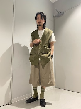 「ナイロンパンツ」｜「アイテム（その他アウター）」を使った、Ryot@さん（メンズ・159cm）の夏コーディネート