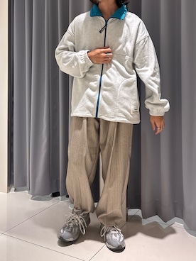 「SENSE OF PLACE by URBAN RESEARCH（センスオブプレイスバイアーバンリサーチ）のDISCUS　スタンドカラー配色フルZIP JACKET（テーラードジャケット、ホワイト系）」を使った、Ryot@さん（メンズ・159cm）の秋コーディネート