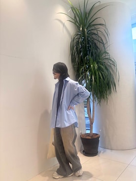 「SENSE OF PLACE by URBAN RESEARCH（センスオブプレイスバイアーバンリサーチ）の『ユニセックス』『イージーケア』コンフォートレギュラーカラーシャツ（シャツ/ブラウス）」を使った、Ryot@さん（メンズ・159cm）の冬コーディネート