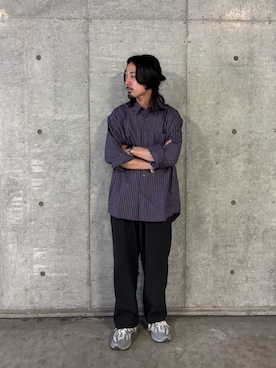 「アイテム（スラックス）」を使った、Ryot@さん（メンズ・159cm）の秋コーディネート