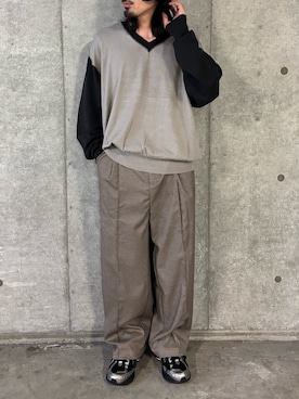 「アイテム（ニット/セーター）」を使った、Ryot@さん（メンズ・159cm）の秋コーディネート