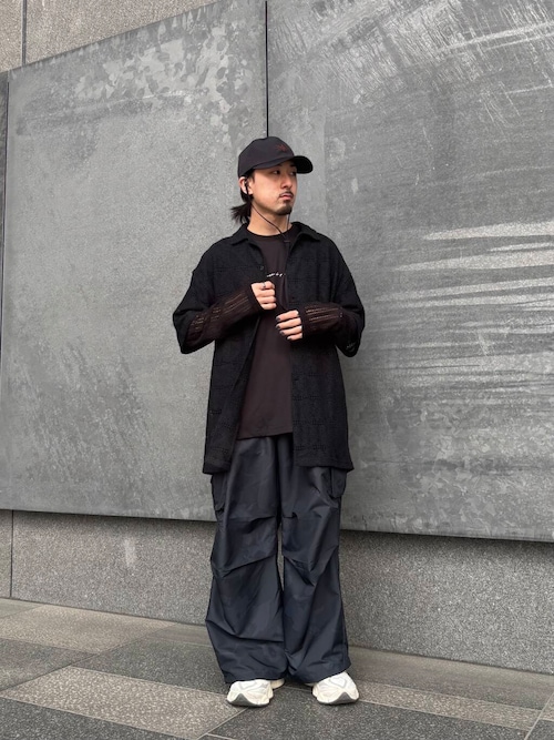 レースフェイクレイヤードロングスリーブシャツ