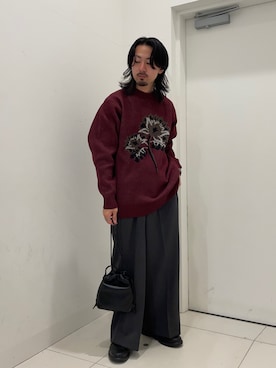 「フラワープリント」｜Ryot@さん（メンズ・159cm）の秋コーディネート