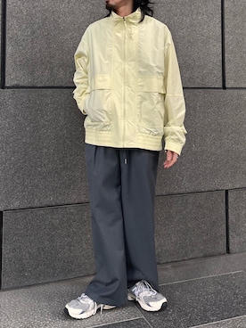 「SENSE OF PLACE by URBAN RESEARCH（センスオブプレイスバイアーバンリサーチ）のリップストップナイロンブルゾン（ブルゾン、イエロー系）」を使った、Ryot@さん（メンズ・159cm）の春コーディネート