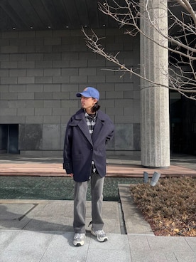 「KBF（ケイビーエフ）のアイテム（ジャケット/アウター）」を使った、Ryot@さん（メンズ・159cm）の冬コーディネート