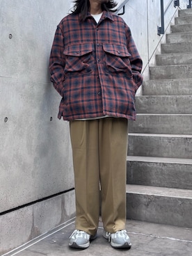 「アイテム（スラックス）」を使った、Ryot@さん（メンズ・159cm）の秋コーディネート